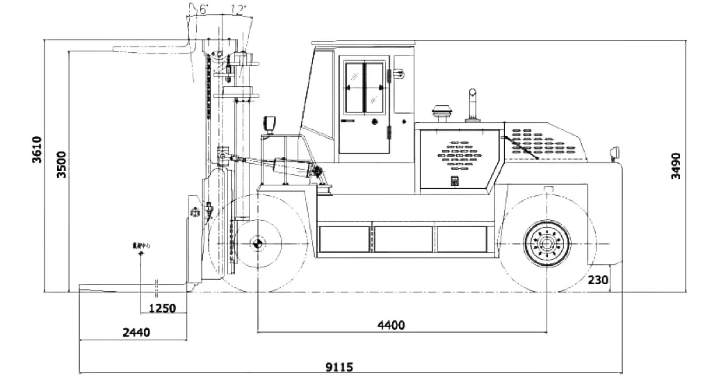 PT- HNF-250 (3500 Mast) Forklift